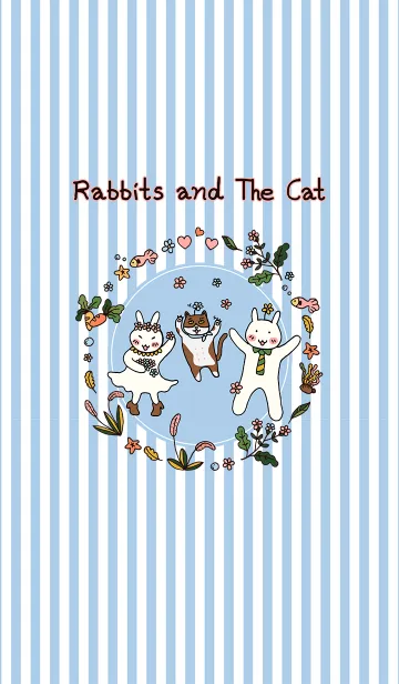 [LINE着せ替え] Rabbits and The Catの画像1