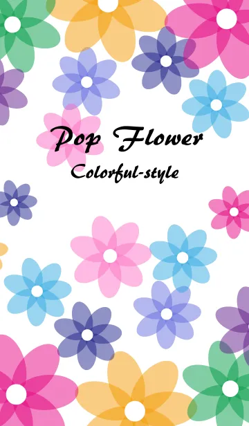 [LINE着せ替え] Pop flower colorful-styleの画像1
