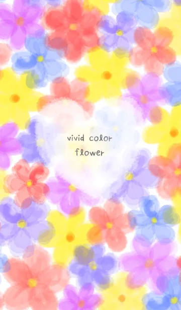 [LINE着せ替え] vivid color flowerの画像1