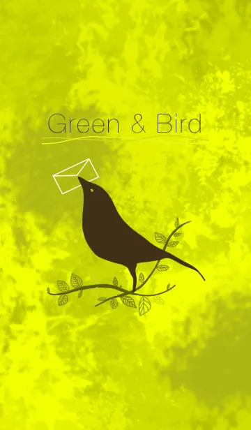 [LINE着せ替え] 緑と小鳥の画像1