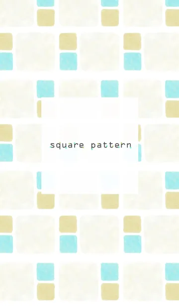 [LINE着せ替え] 四角パターン6-水彩画-の画像1