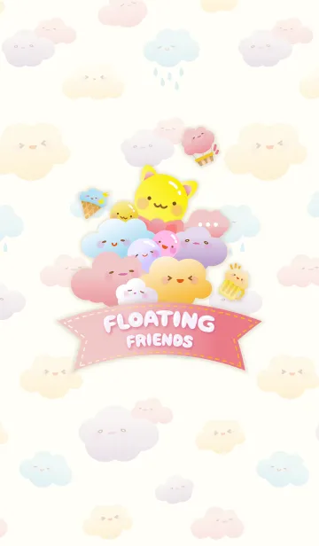 [LINE着せ替え] Floating Friendsの画像1