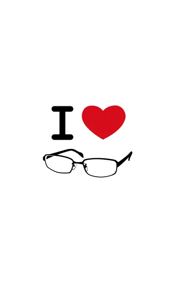 [LINE着せ替え] I LOVE メガネの画像1