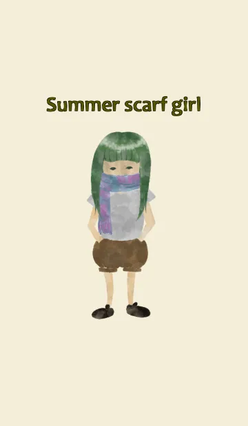 [LINE着せ替え] summer scarf girlの画像1