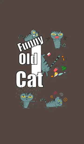 [LINE着せ替え] Funny Old Catの画像1