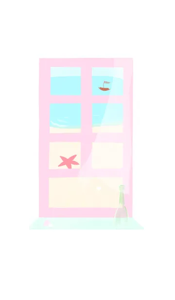 [LINE着せ替え] 海辺の窓の画像1