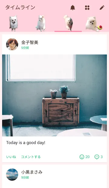 [LINE着せ替え] 白ポメ ☆ゆきちゃん☆の画像4