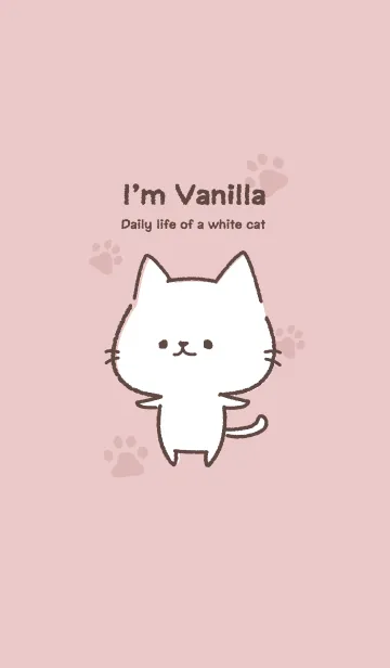 [LINE着せ替え] 白猫のバニラの画像1