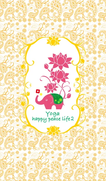 [LINE着せ替え] Yoga happy peace life2の画像1
