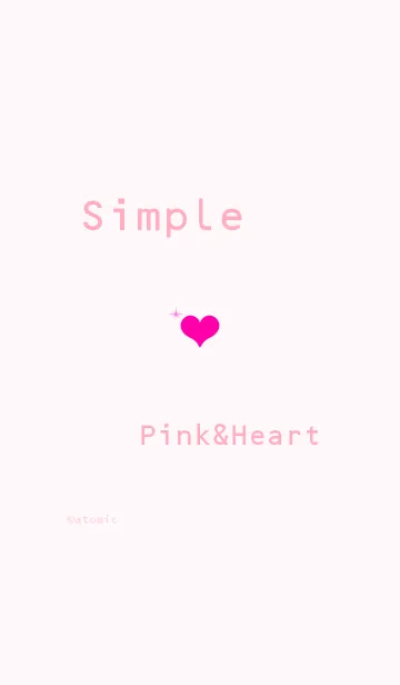 [LINE着せ替え] シンプル ～ピンク＆ハート～の画像1