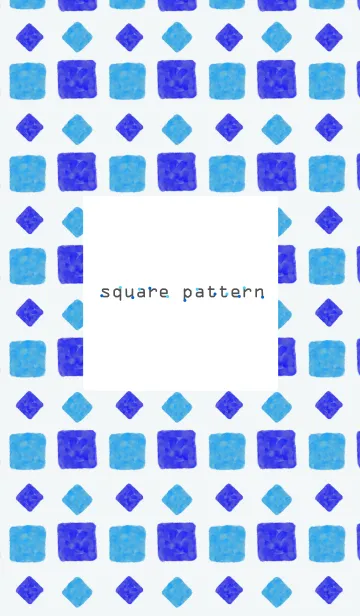 [LINE着せ替え] 四角パターン4-水彩画-の画像1