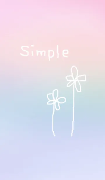 [LINE着せ替え] Simple 花の画像1