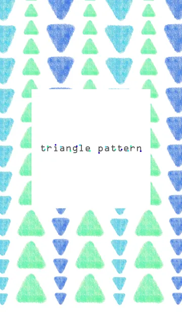 [LINE着せ替え] 三角パターン3-水彩画-の画像1