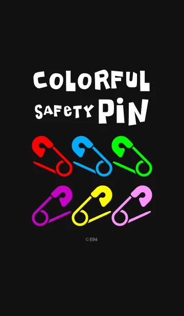 [LINE着せ替え] カラフルな安全ピンの画像1