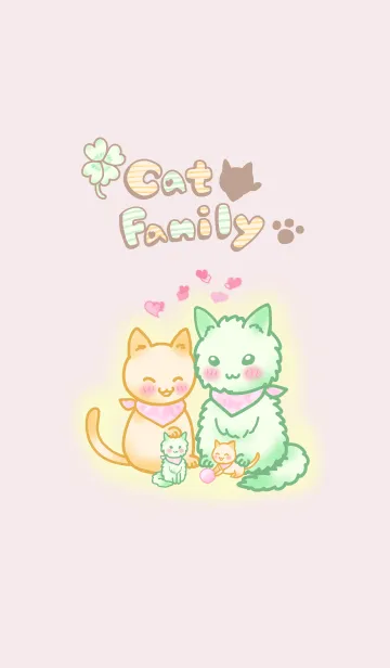 [LINE着せ替え] ねこの家族の画像1