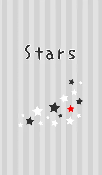[LINE着せ替え] Stars (monotone+red)の画像1