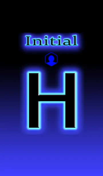 [LINE着せ替え] ネオンイニシャル Hの画像1