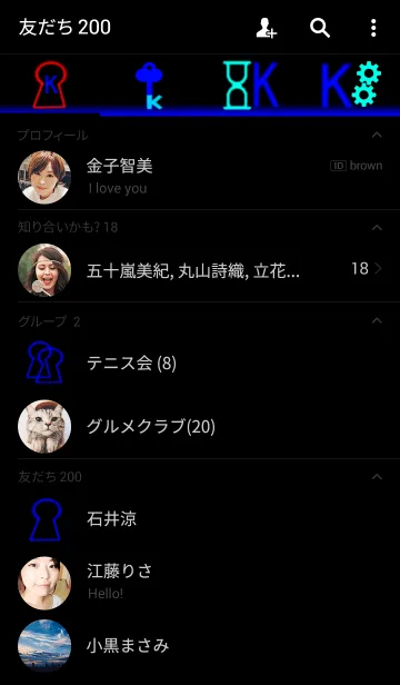 [LINE着せ替え] ネオンイニシャルK・キーワードはKの画像2