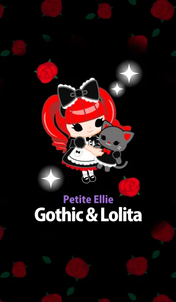 [LINE着せ替え] ★ゴスロリちゃんとくろねこの画像1