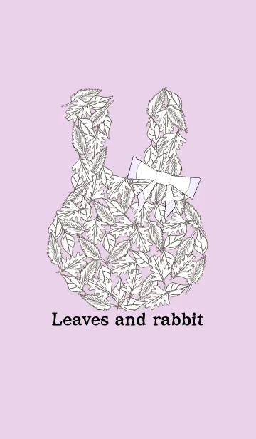 [LINE着せ替え] Leaves and rabbitの画像1