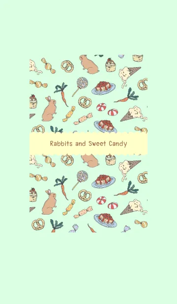 [LINE着せ替え] Rabbits and Sweet Candyの画像1
