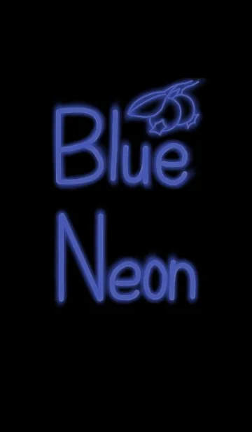 [LINE着せ替え] Blue Neon（単色シリーズ）の画像1