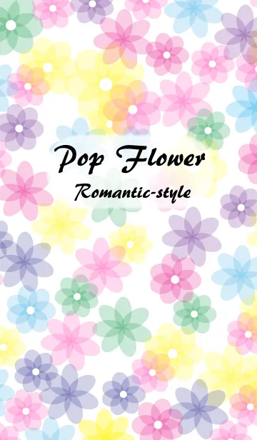 [LINE着せ替え] Pop flower Romantic-styleの画像1
