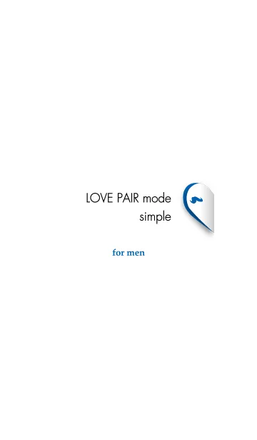 [LINE着せ替え] LOVE PAIR mode simple【for men】の画像1