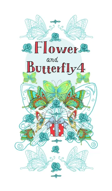 [LINE着せ替え] フラワー and バタフライ 4の画像1