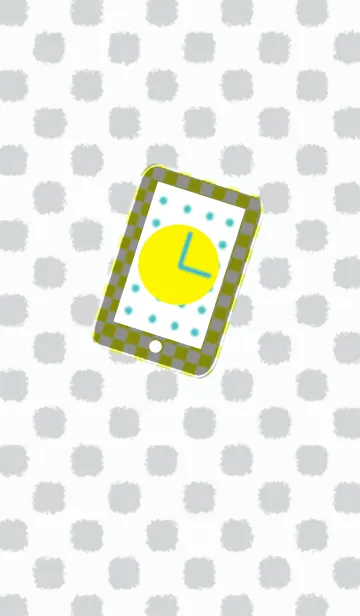 [LINE着せ替え] ●ホワイト×光スマホ×ドットの画像1