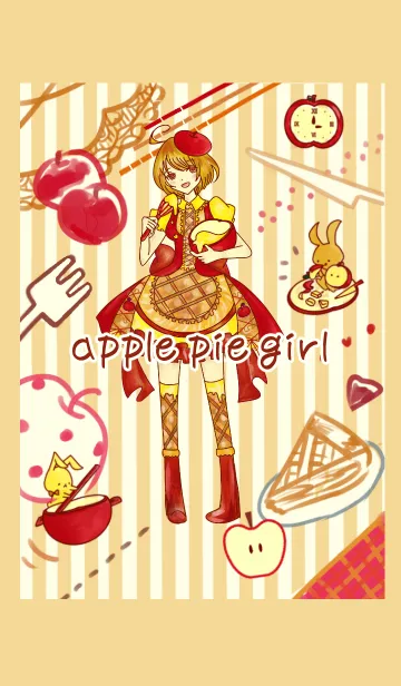 apple pie girlのLINE着せ替え