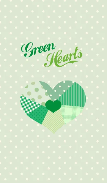 [LINE着せ替え] Green Heartsの画像1