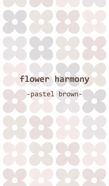 [LINE着せ替え] flower harmony -pastel brown-の画像1
