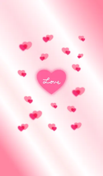 [LINE着せ替え] 恋してるハート8-水彩画-の画像1