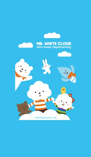 [LINE着せ替え] FLUFFY HOUSE (Mr. White Cloud ＆ Friends)の画像1