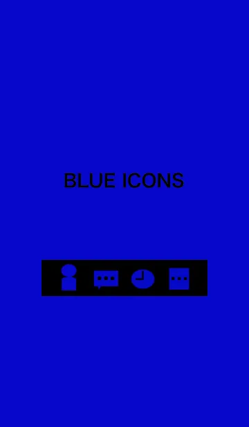 [LINE着せ替え] BLUE ICONSの画像1