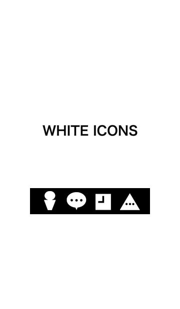 WHITE ICONSの着せ替えメイン画像