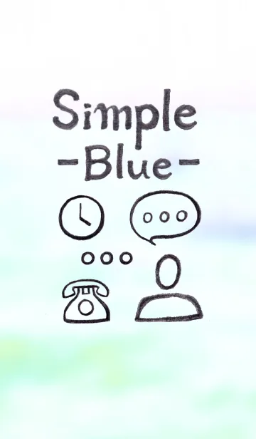 [LINE着せ替え] Simple -Blue-の画像1