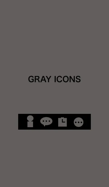 [LINE着せ替え] GRAY ICONSの画像1