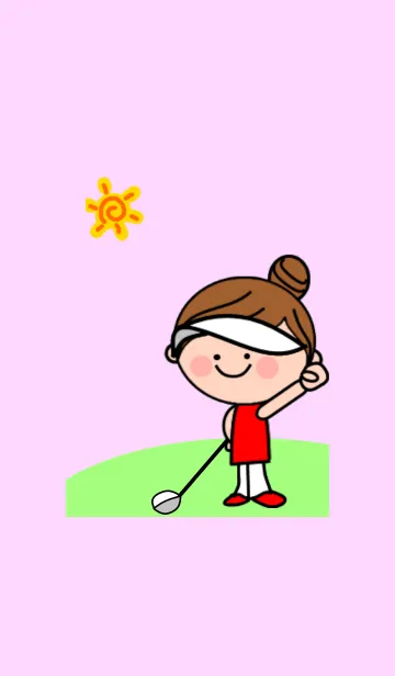 [LINE着せ替え] 女子ゴルファーを応援する着せかえの画像1