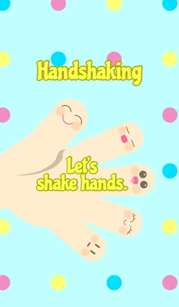 [LINE着せ替え] 握手しよ♪ Let's shake hands .の画像1