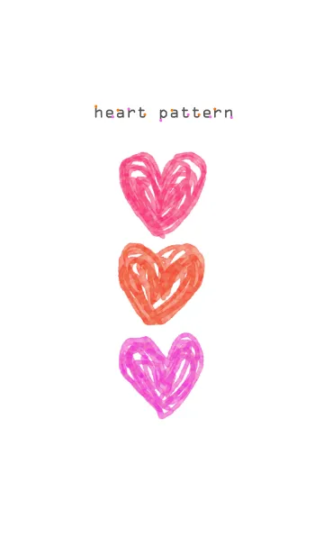 [LINE着せ替え] ハートパターン5-水彩画-の画像1