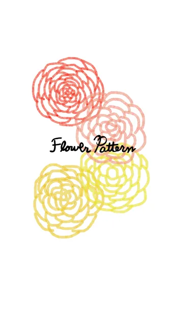 [LINE着せ替え] お花パターン2-水彩画-の画像1