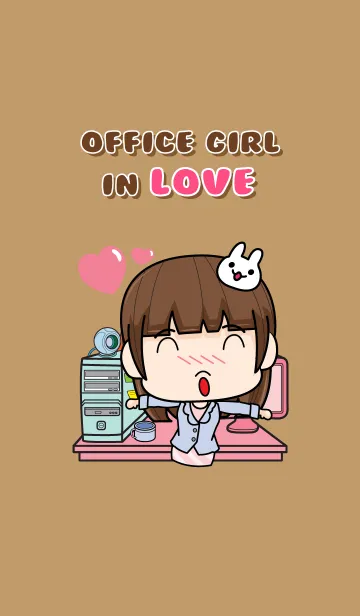 [LINE着せ替え] Office girl in love.の画像1