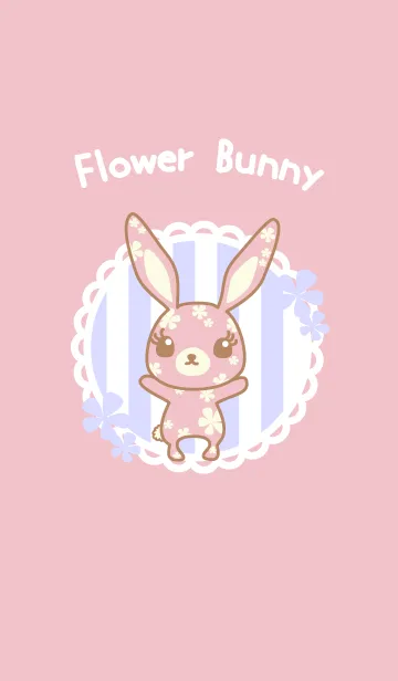 [LINE着せ替え] Flower Bunnyの画像1