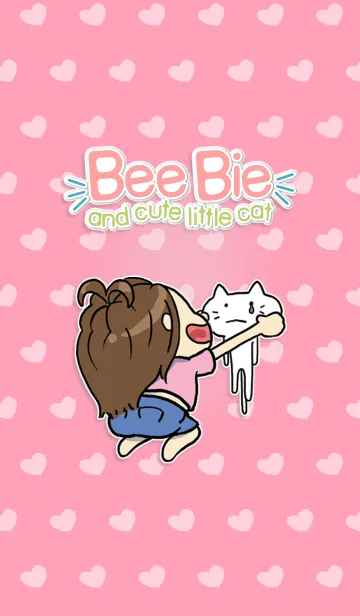 [LINE着せ替え] Bee Bie and cute little catの画像1