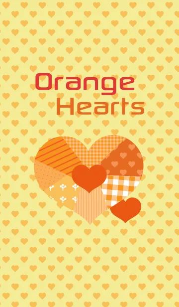 [LINE着せ替え] Orange Heartsの画像1