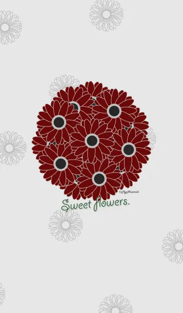 [LINE着せ替え] Sweet flower(W-Red)の画像1