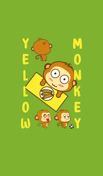 [LINE着せ替え] Cute Yellow Monkeyの画像1