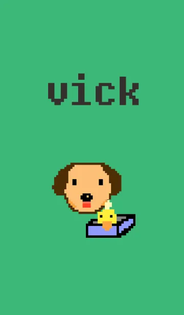 [LINE着せ替え] 8bit dog, VICKの画像1